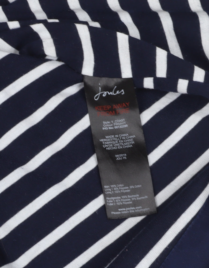 Joules Women's Blue Hooded Rain Coat Size 12