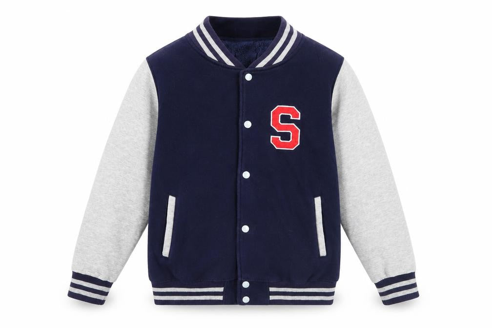 Malcolm & Gerald Boys Blue Varsity Jacket 12-13 Years