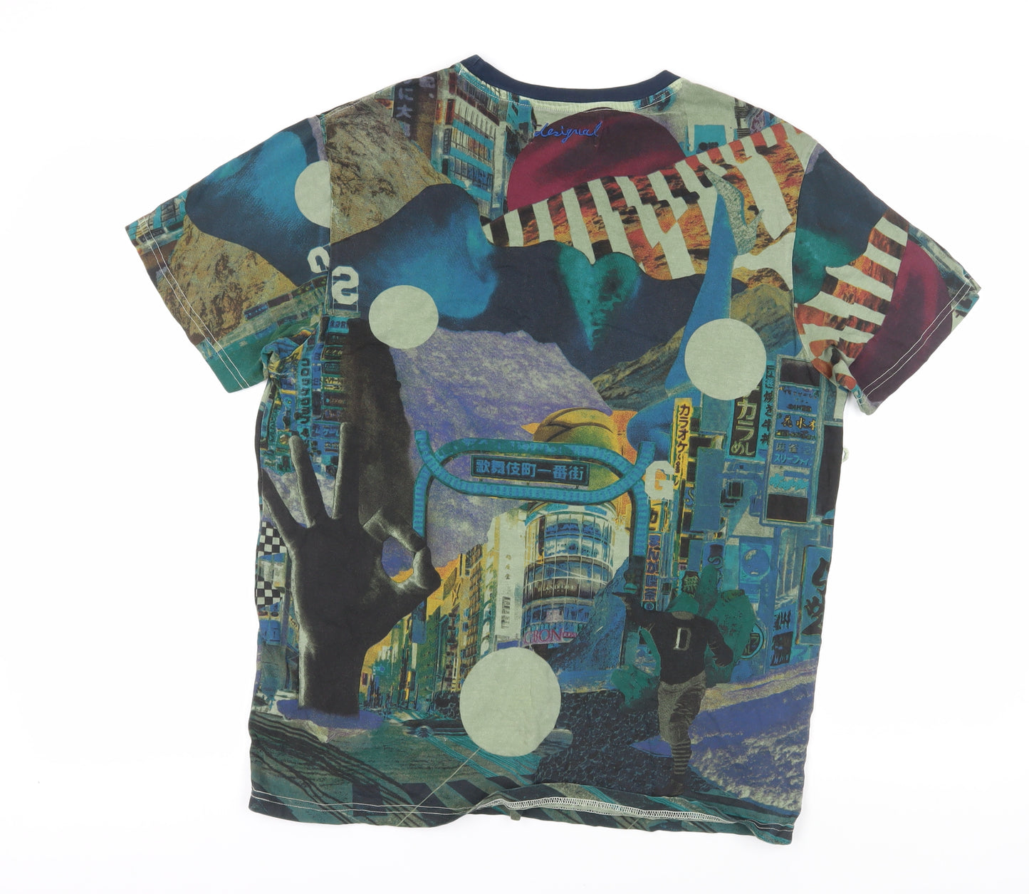 Desigual Men's Multicoloured Art Graphic T-Shirt L