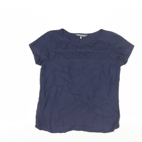 Laura Ashley Women’s Blue Basic T-Shirt, Size S
