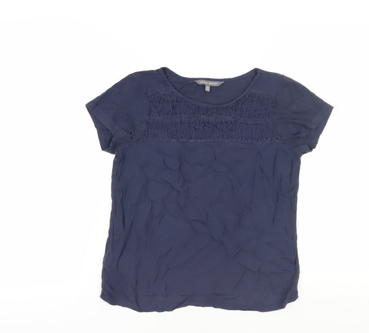 Laura Ashley Women’s Blue Basic T-Shirt, Size S