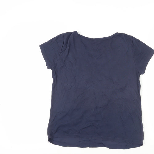 Laura Ashley Women’s Blue Basic T-Shirt, Size S