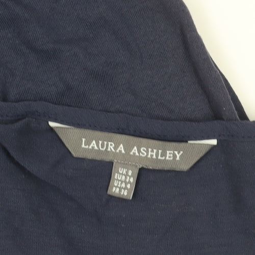 Laura Ashley Women’s Blue Basic T-Shirt, Size S