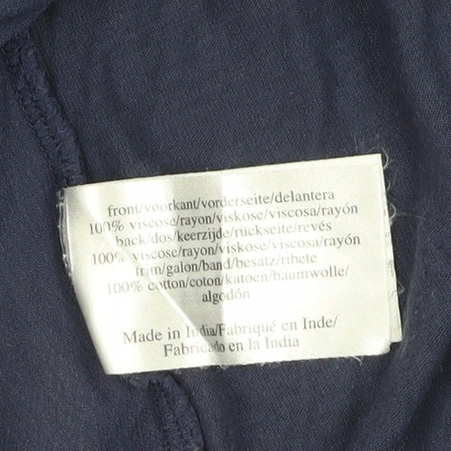Laura Ashley Women’s Blue Basic T-Shirt, Size S