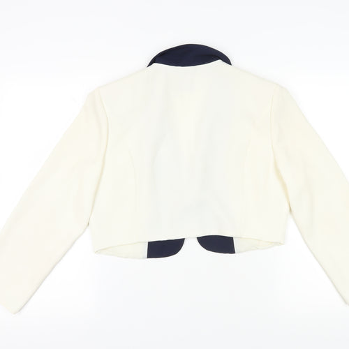 Mark Angelo Women's Ivory Cropped Blazer, Size 14