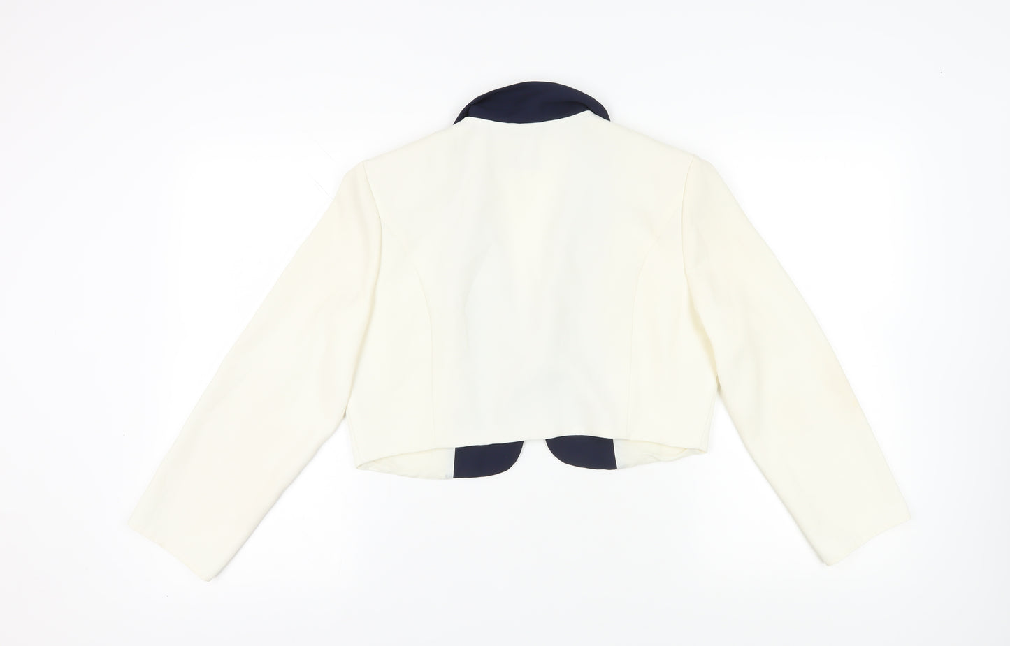 Mark Angelo Women's Ivory Cropped Blazer, Size 14