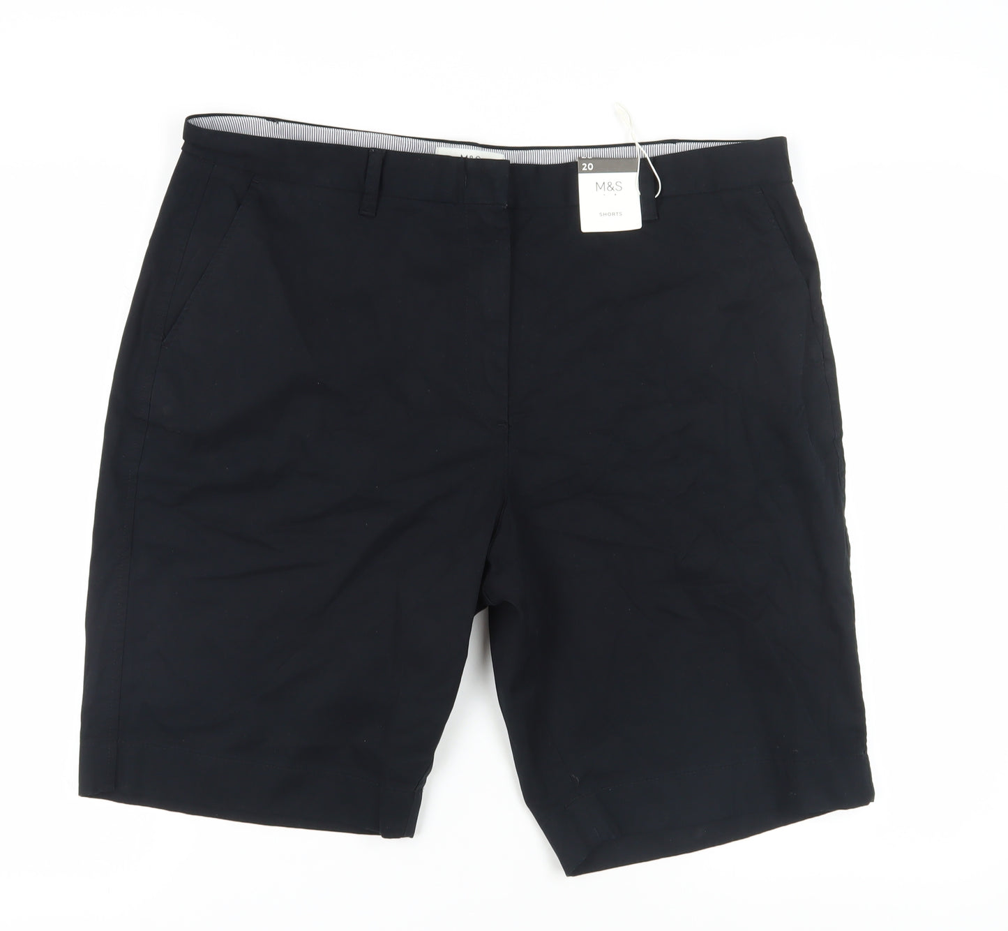 Marks and Spencer Women's Black Chino Shorts Size 20