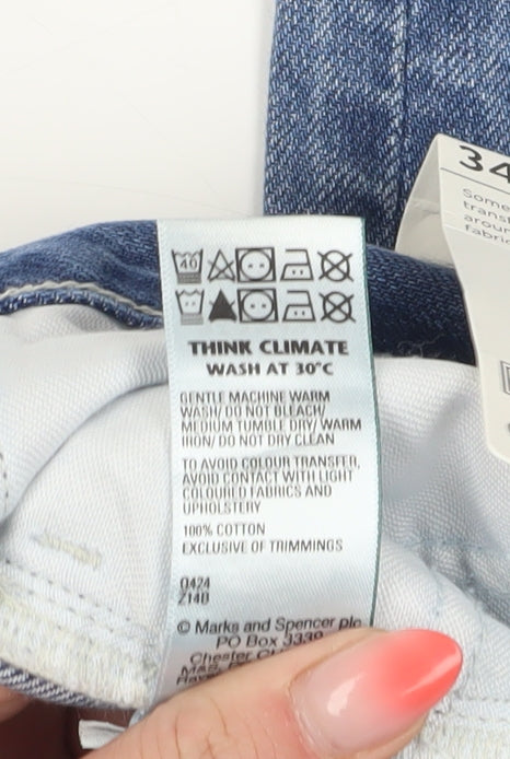 Marks and Spencer Men’s Blue Straight Jeans 34/29