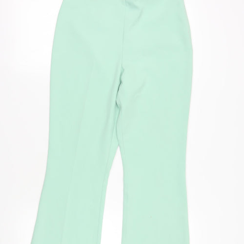 Miss Selfridge Women's Green Flared Trousers Size 10