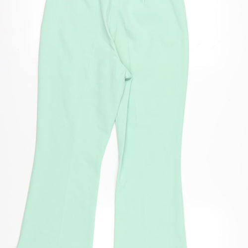 Miss Selfridge Women's Green Flared Trousers Size 10