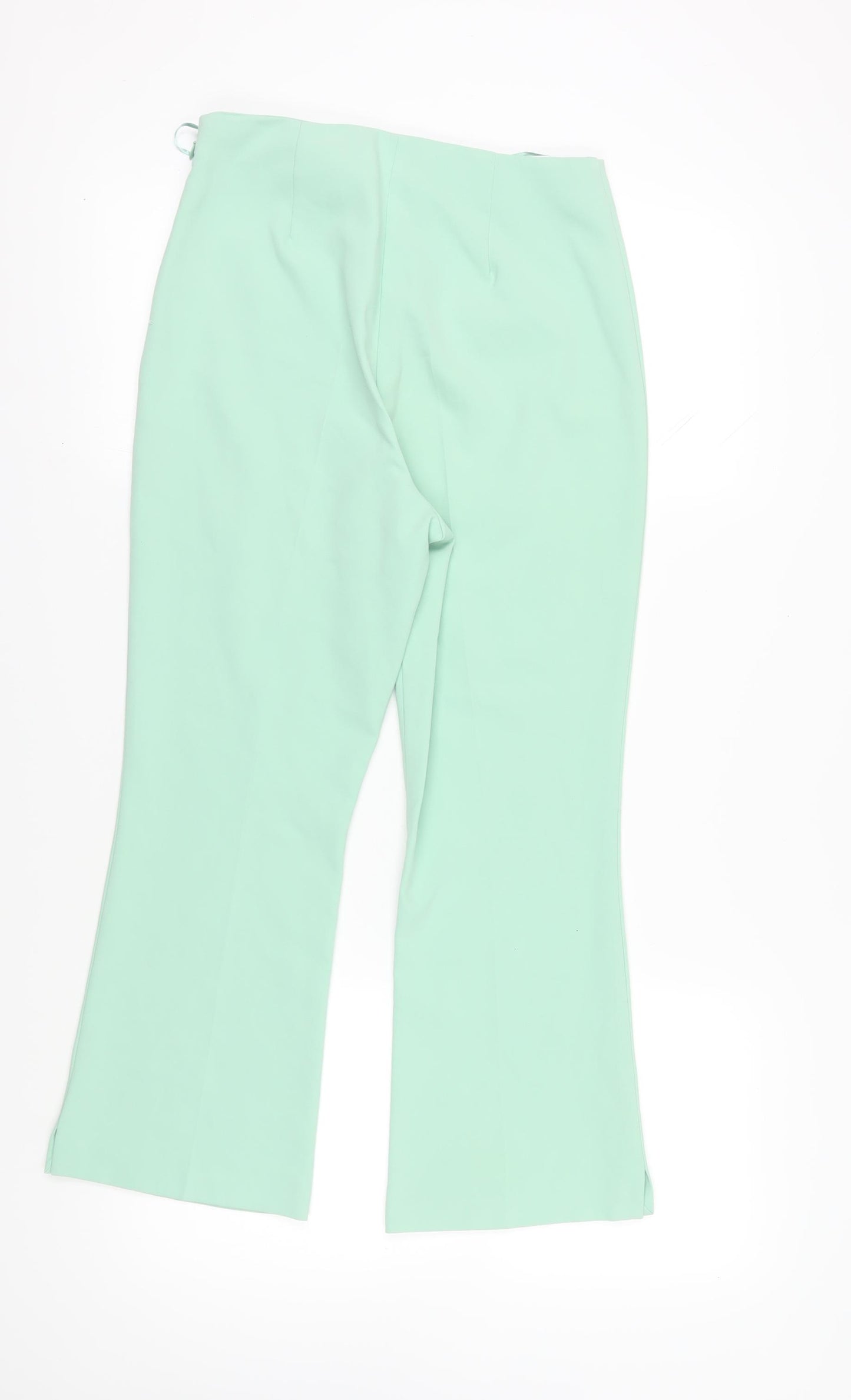 Miss Selfridge Women's Green Flared Trousers Size 10