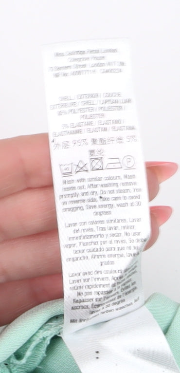 Miss Selfridge Women's Green Flared Trousers Size 10