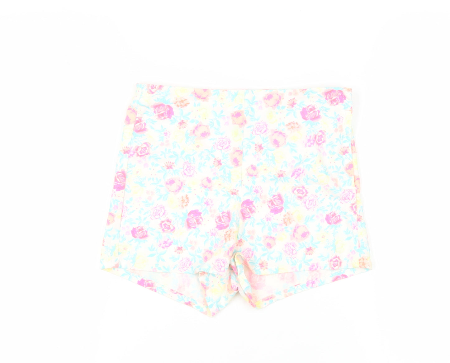 H&M Women's Multicoloured Floral Shorts Size 10