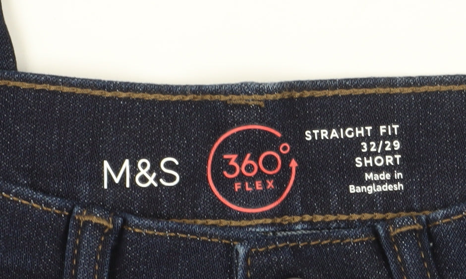 Marks and Spencer Men's Blue Straight Jeans Size 32
