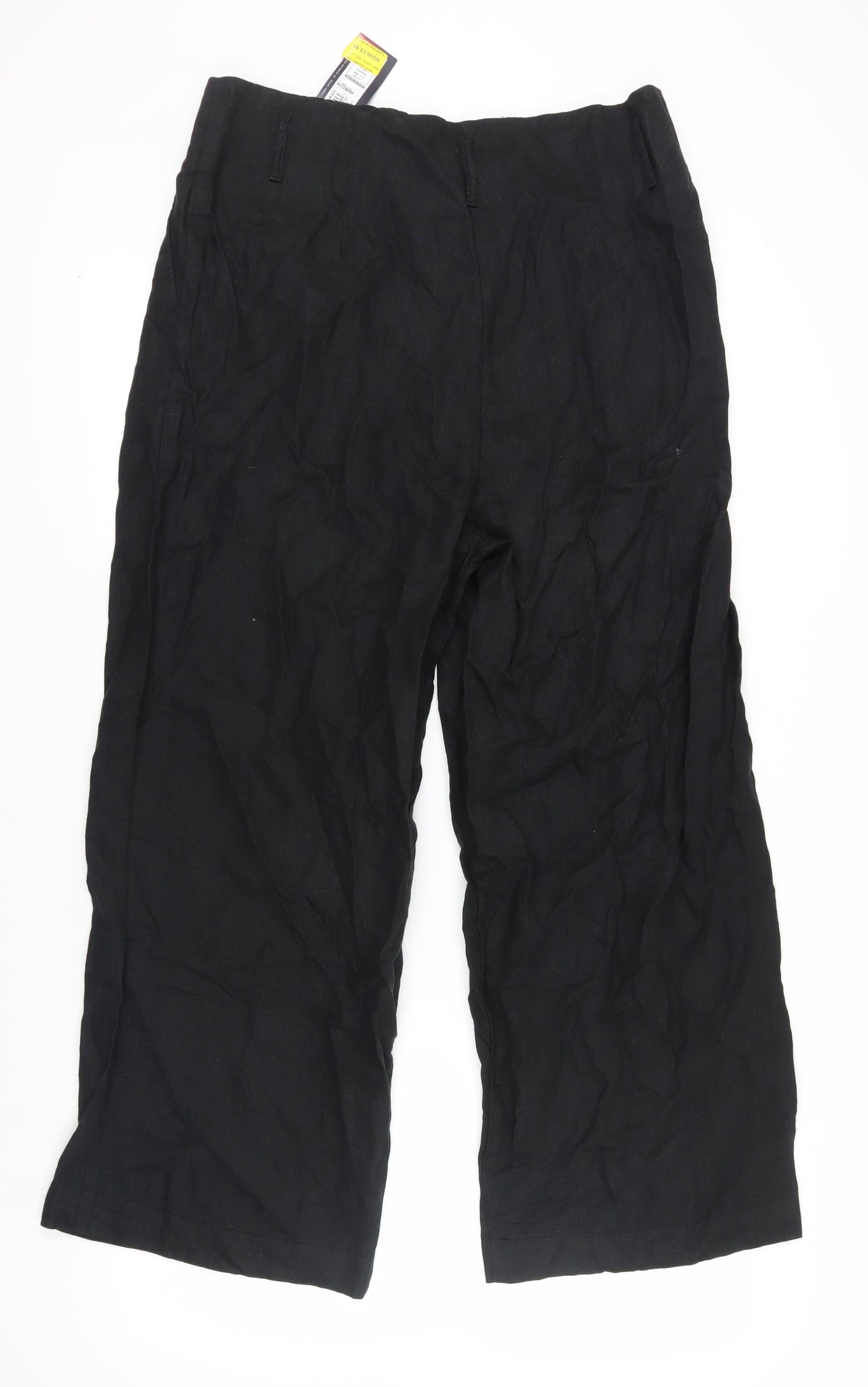 Marks and Spencer Women's Black Linen Trousers Size 16