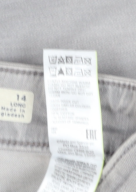 Marks and Spencer Women's Skinny Grey Jeans Size 14