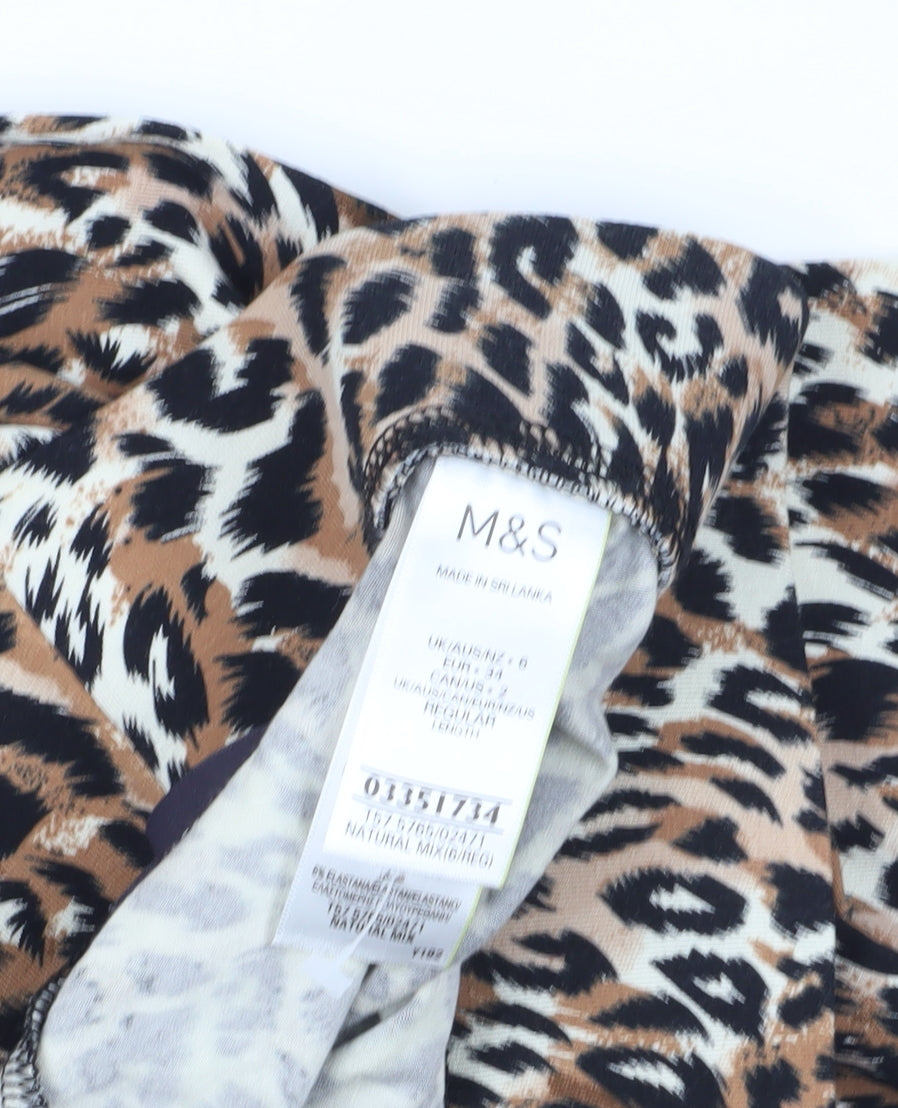 Marks & Spencer Women's Animal Print Leggings Size 6