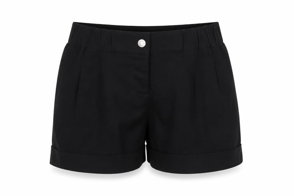 Front view of ASOS DESIGN Women's Black Maternity Shorts, size 6