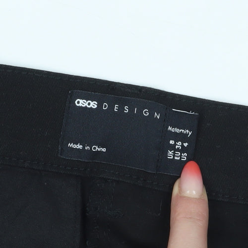 ASOS Women's Black Maternity Shorts Size 8