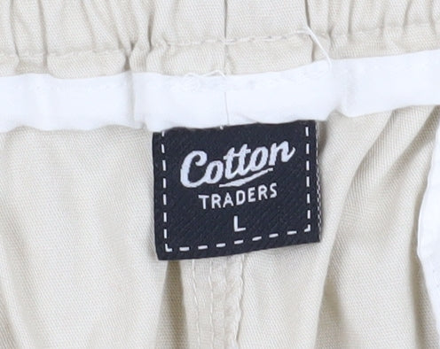 Cotton Traders Beige Cargo Trousers, Large, Unisex