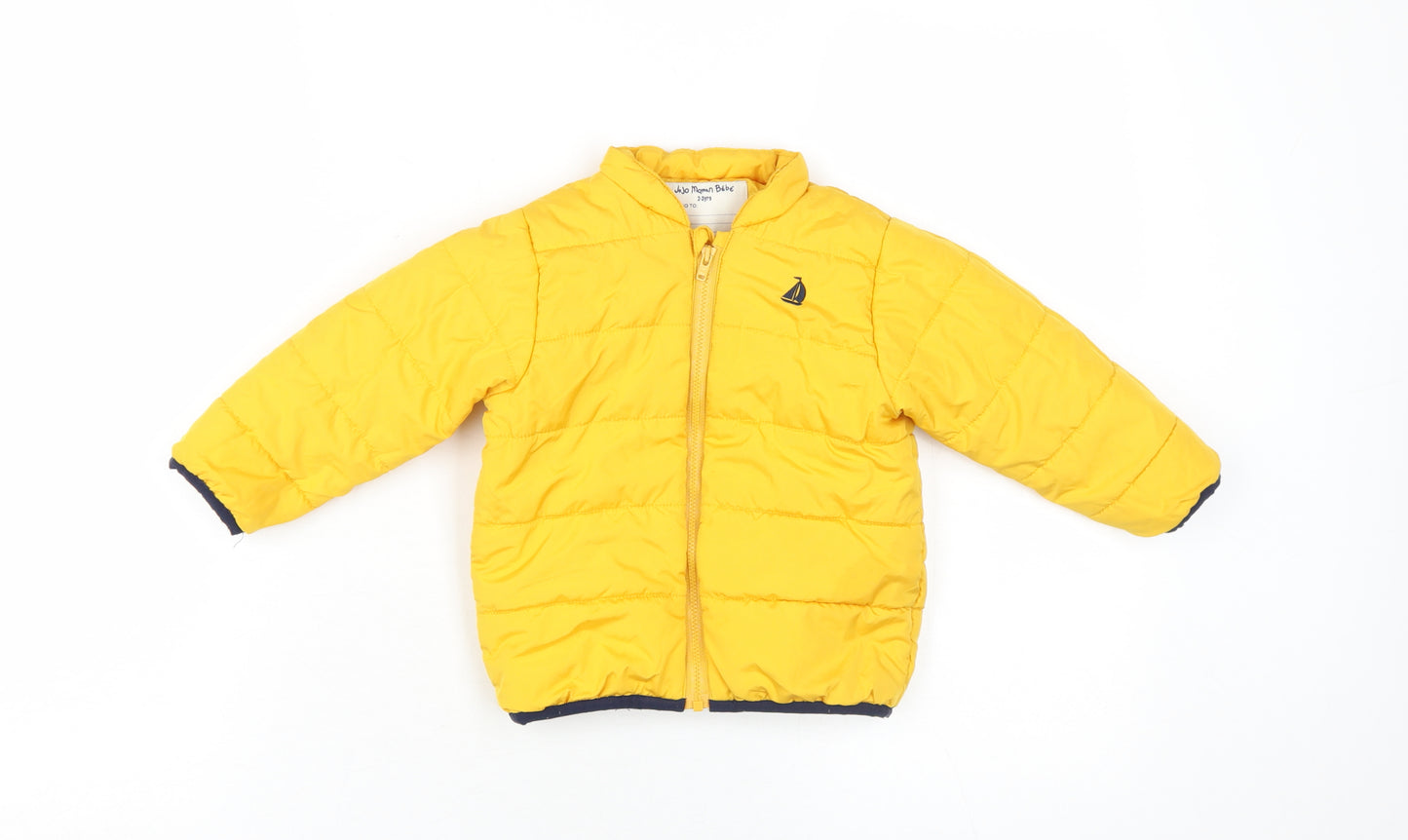 JoJo Maman Bébé Yellow Boys Puffer Jacket 2-3 Years