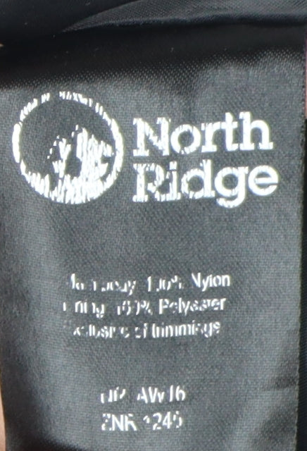 North Ridge Women's Black Rain Coat Jacket Size 16