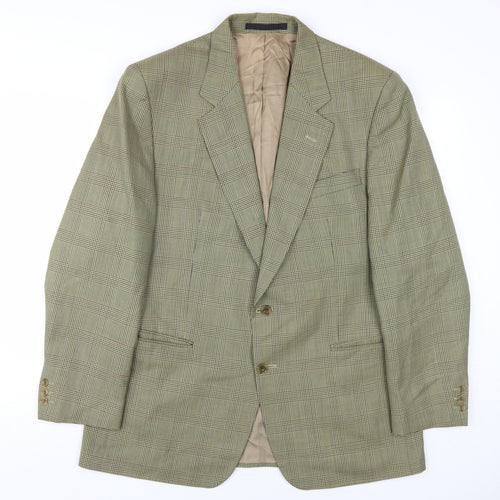 Simpson Men's Brown Check Blazer, Size 44R, Formal