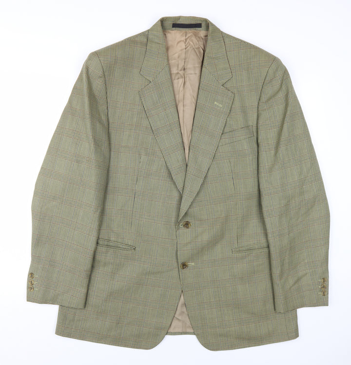 Simpson Men's Brown Check Blazer, Size 44R, Formal