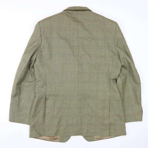 Simpson Men's Brown Check Blazer, Size 44R, Formal