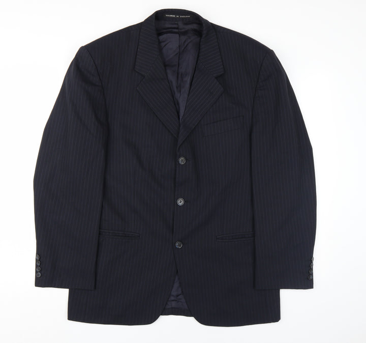 Centaur Men's Black Pinstripe Blazer, Size 38R, Classic