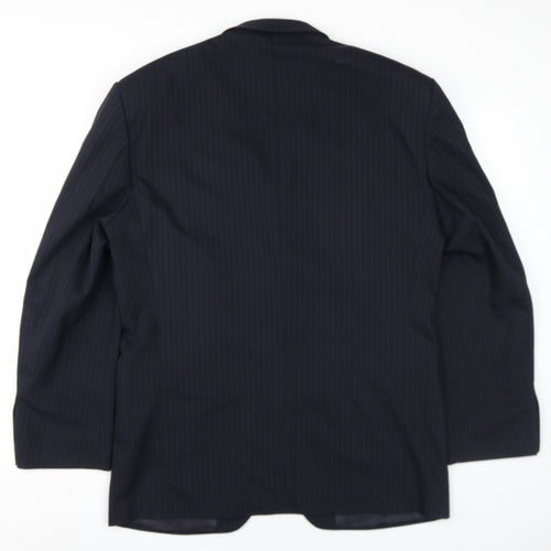 Centaur Men's Black Pinstripe Blazer, Size 38R, Classic