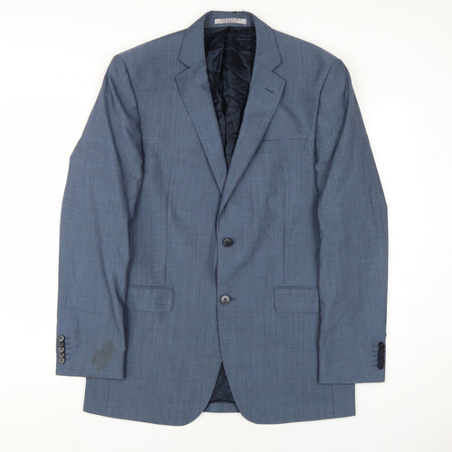 Alexandre of England Men's Blue Long Blazer 40L