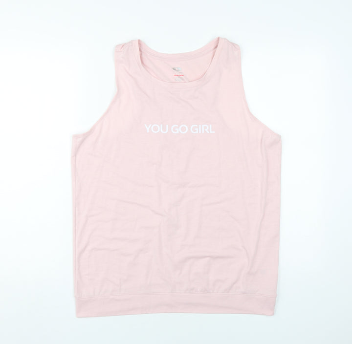 Athletic Works Women's Pink Sleeveless Tank L Casual Basic