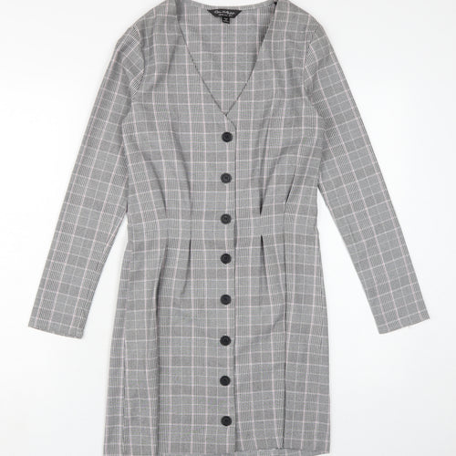 Miss Selfridge Grey Check Pencil Dress 6