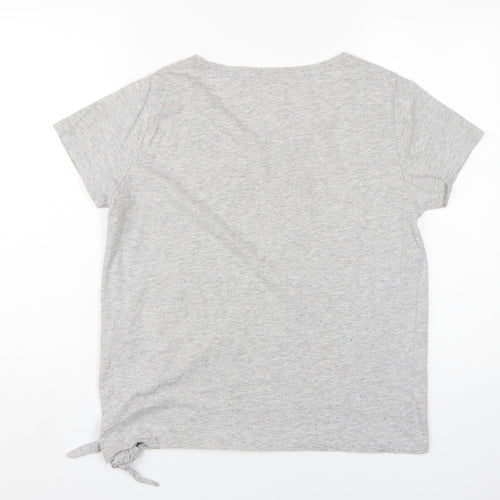 Next Women’s Grey Pyjama Top Size 10 with Bow Accent