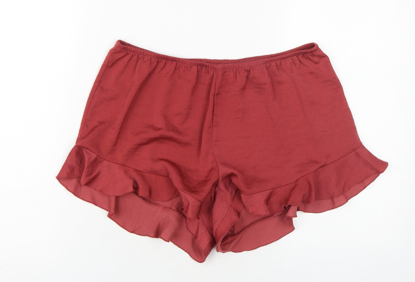 H&M Women's Red Cami Satin Sleep Shorts Size 12
