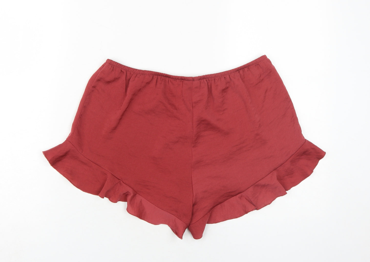 H&M Women's Red Cami Satin Sleep Shorts Size 12