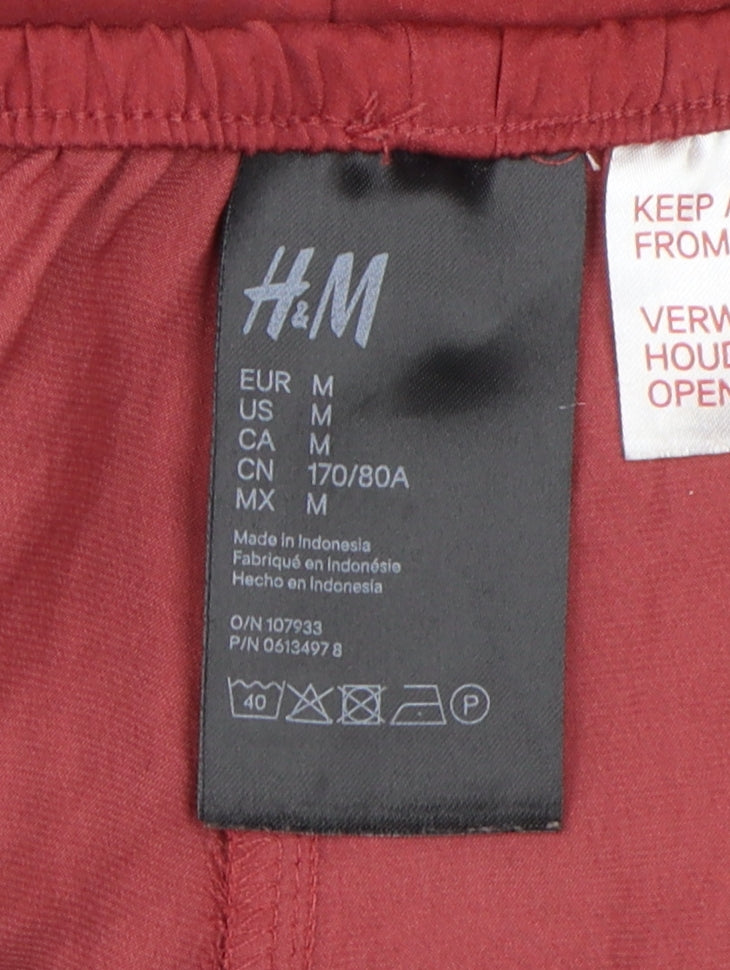 H&M Women's Red Cami Satin Sleep Shorts Size 12