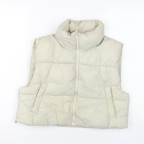 Pull & Bear Women's Beige Waistcoat, M, Casual