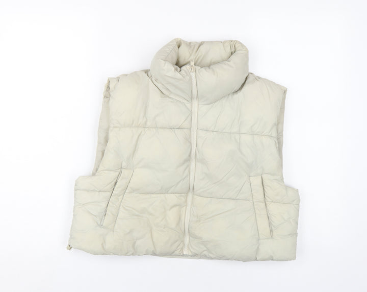 Pull & Bear Women's Beige Waistcoat, M, Casual