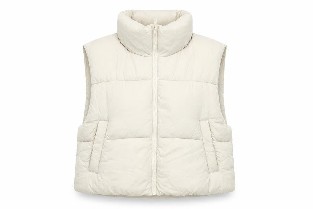 Pull&Bear Women's Beige Waistcoat, M, Casual