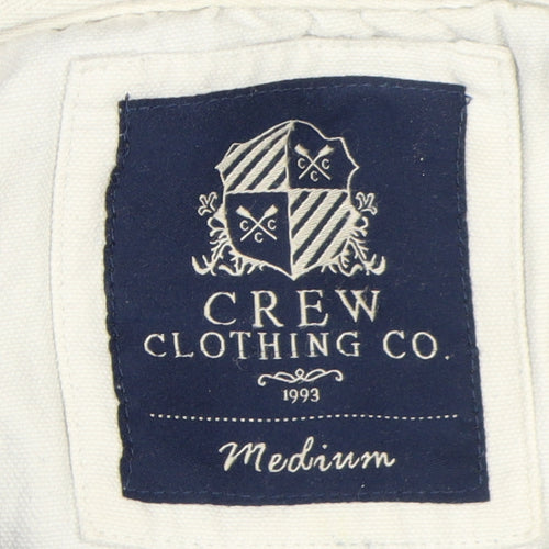 Crew Men's Blue Half Zip Sweatshirt, Medium, Logo Accent