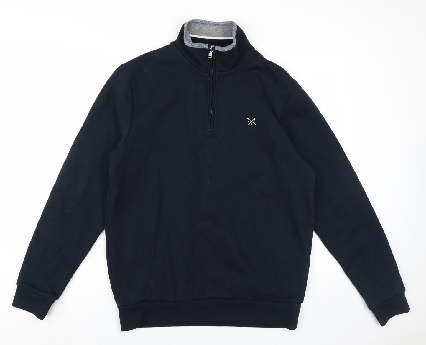 Crew Clothing Men's Blue M 1/4 Zip Sweatshirt
