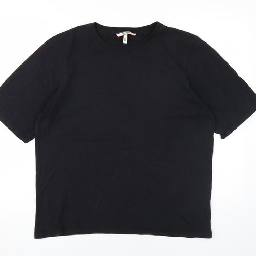 SoulCal Unisex Black T-Shirt, Size 16, Crew Neck