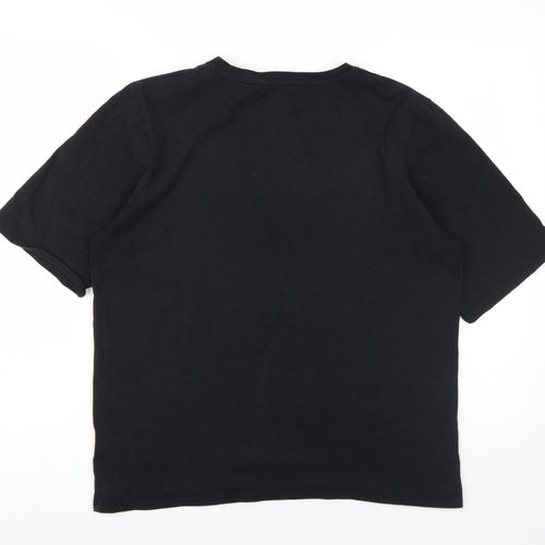 SoulCal Unisex Black T-Shirt, Size 16, Crew Neck