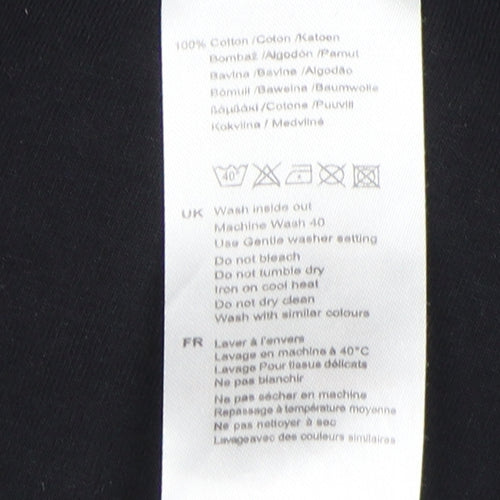 SoulCal Unisex Black T-Shirt, Size 16, Crew Neck