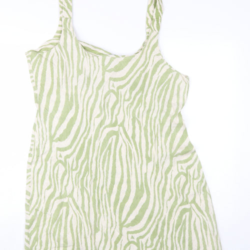 ASOS DESIGN Women Green Animal Print Sleeveless Dress