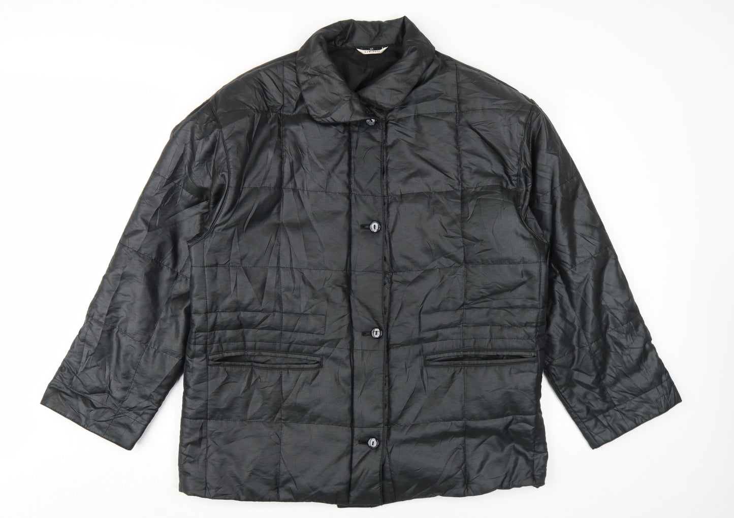 Living Women's Black Quilted Jacket Size 12