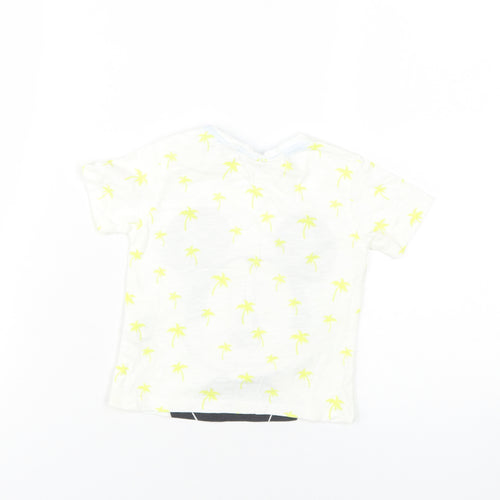Zara Boys White Mickey Mouse T-Shirt - Size 2 Years