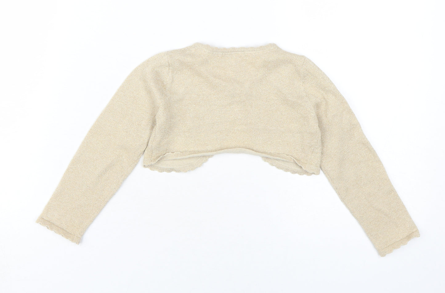 Monsoon Girls Beige Shrug Jewel Button 3-4 Years